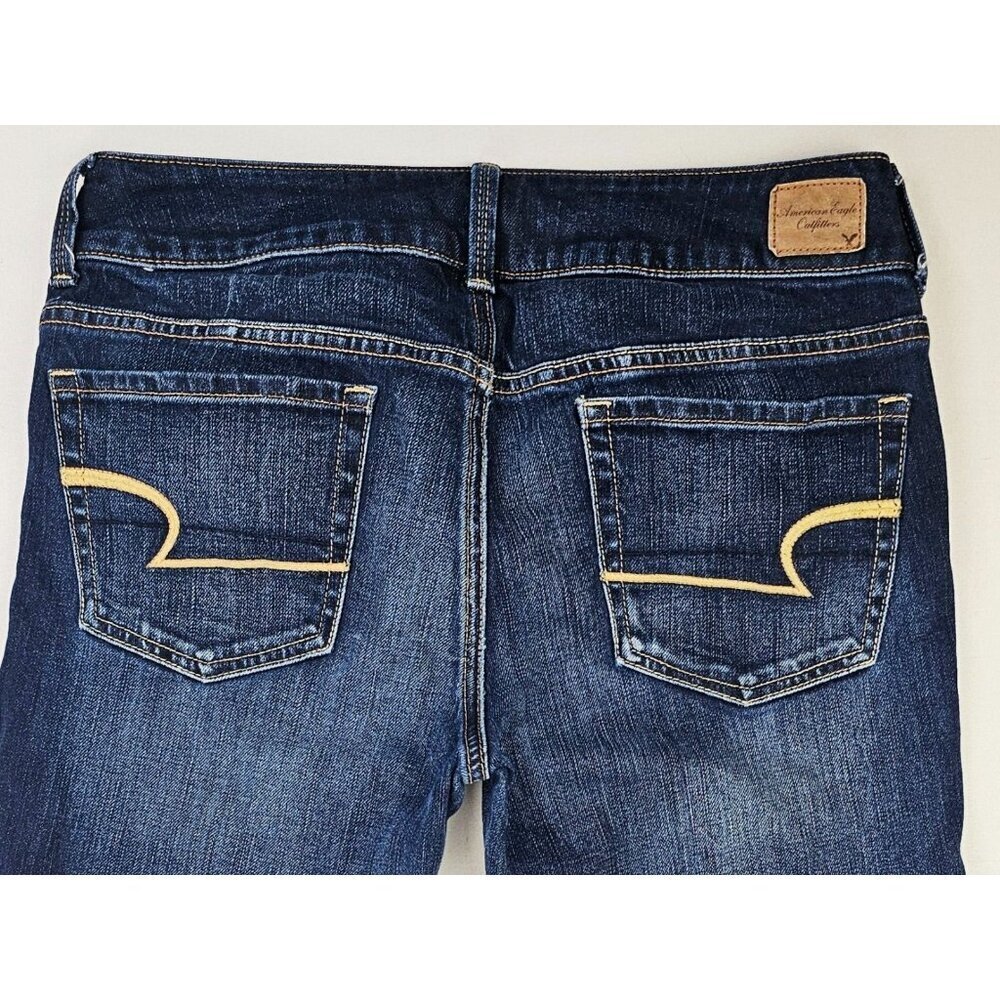 American Eagle Outfitters Size 8 Regular Women 25" Inseam Artist Crop Blue Jeans - Picture 10 of 13